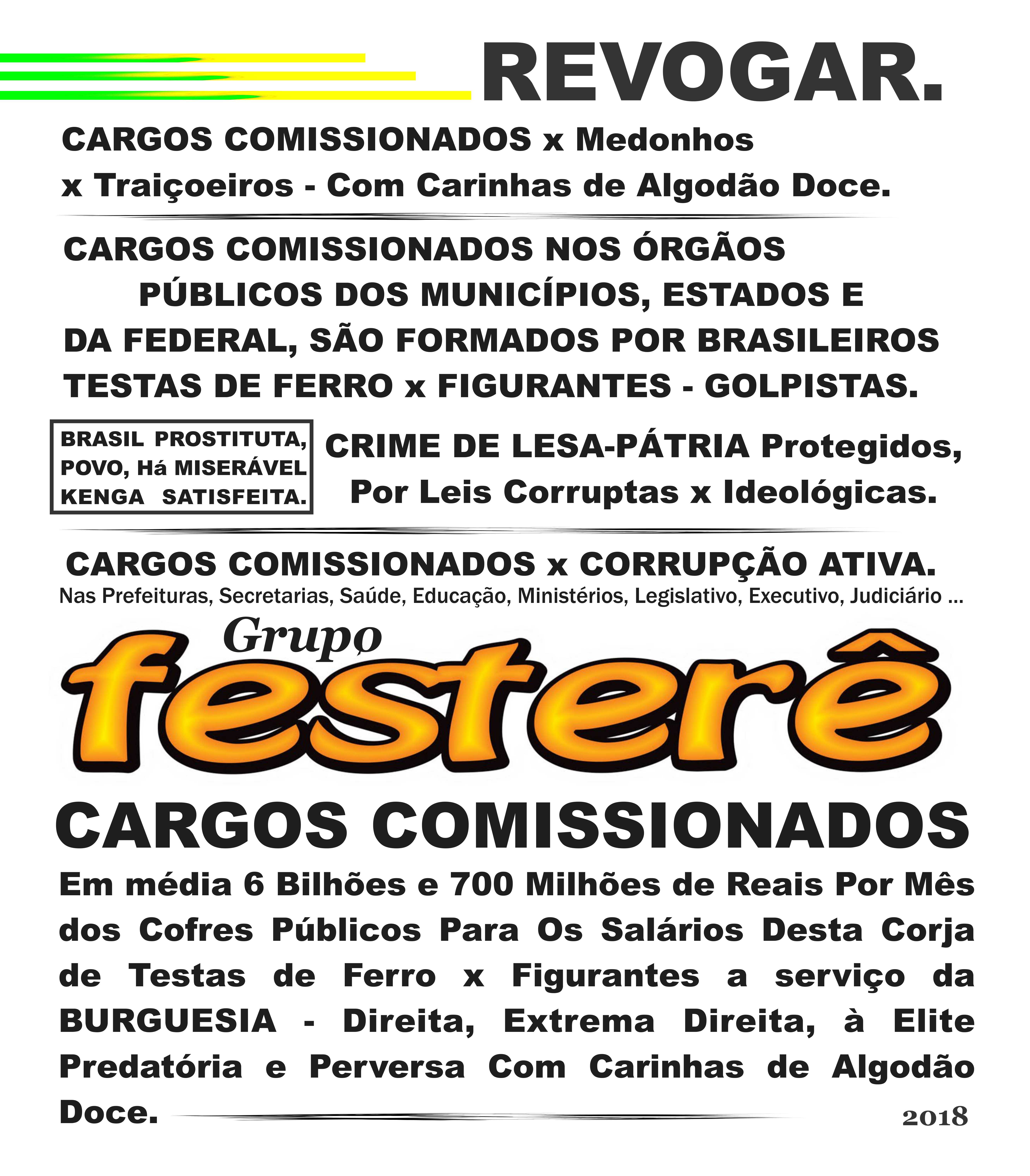 CARGOS COMISSIONADOS Testas de Ferro CARGOS COMISSIONADOS Testas de Ferro