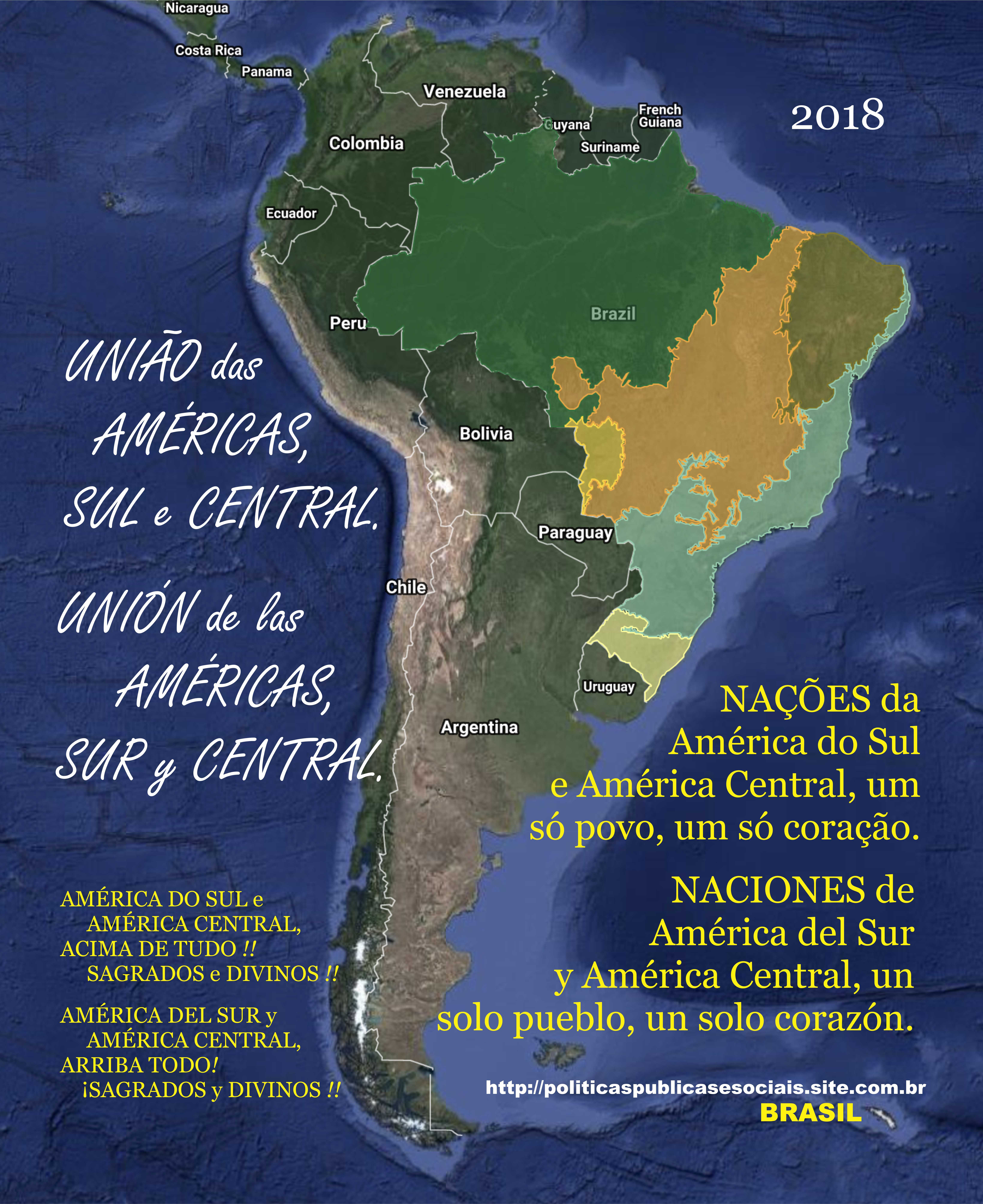 União das Américas do Sul e Central - BRASIL União das Américas do Sul e Central - BRASIL