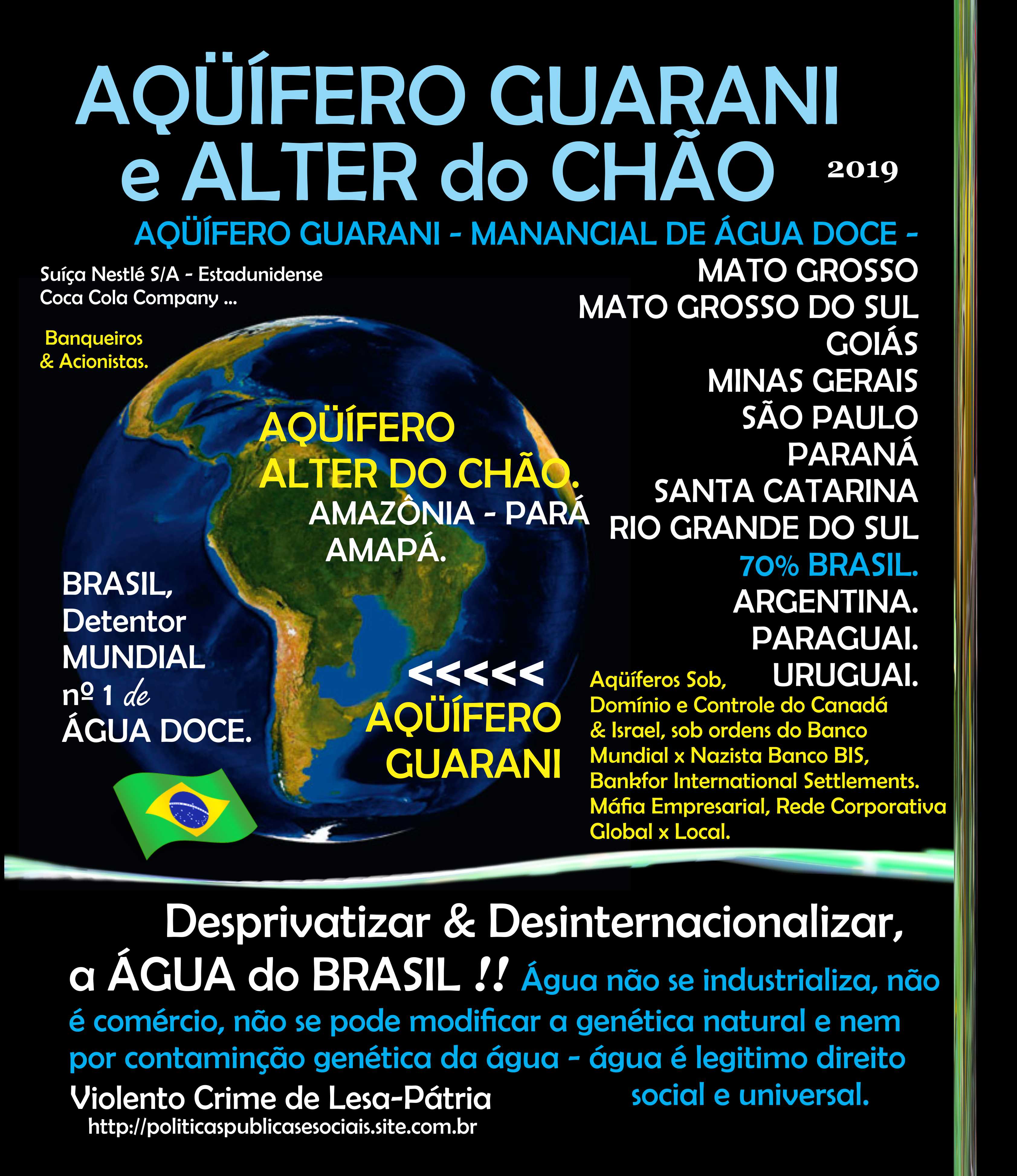 Aqüíferos Brasil América do Sul Aqüíferos Brasil América do Sul