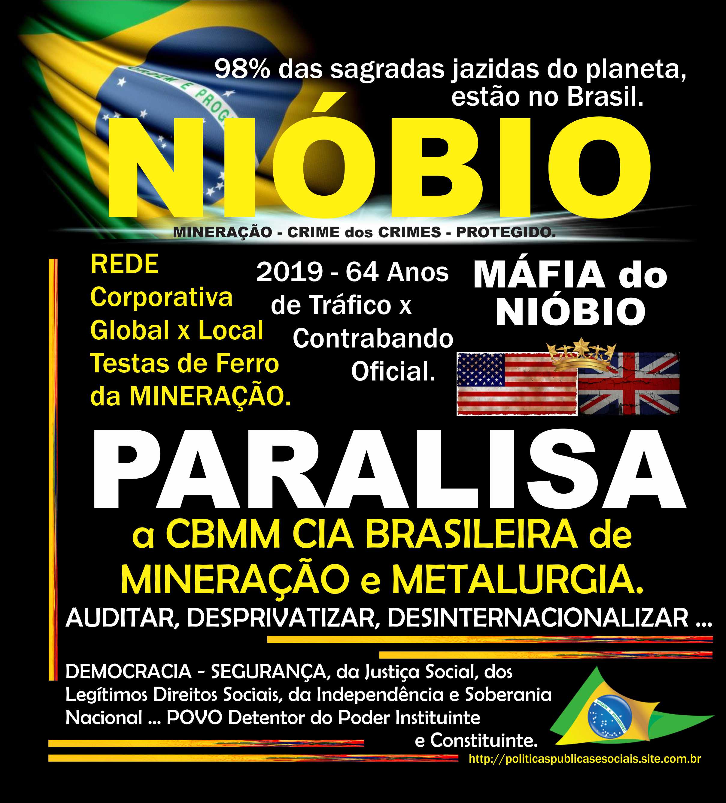 Máfia Global do NIÓBIO Paralisa a CBMM Máfia Global do NIÓBIO Paralisa a CBMM